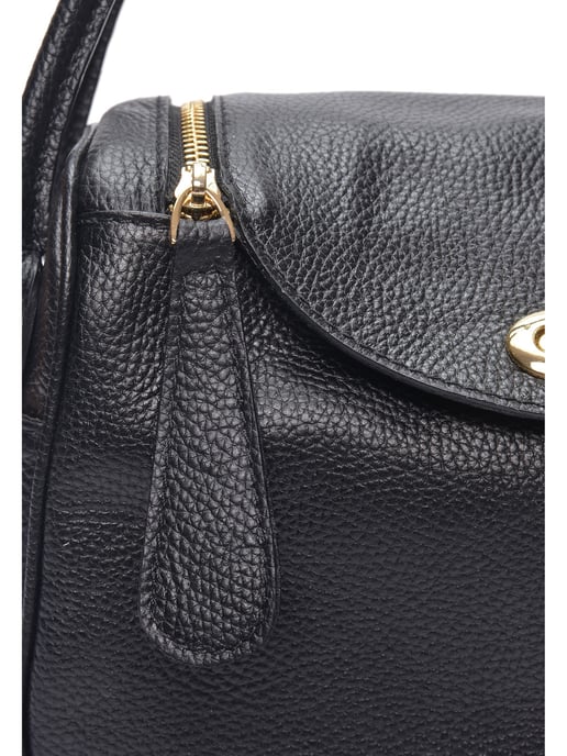 Luisa Vannini Zwart Rundleer Tas - Image 3
