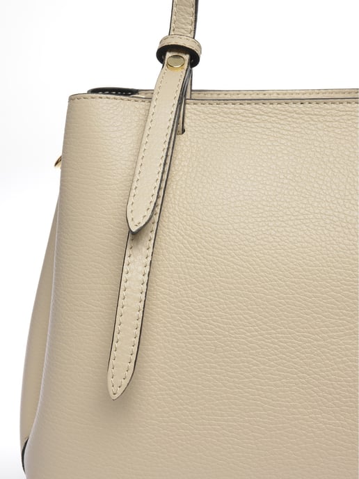 Isabella Rhea Beige Rundleer Tas - Image 3