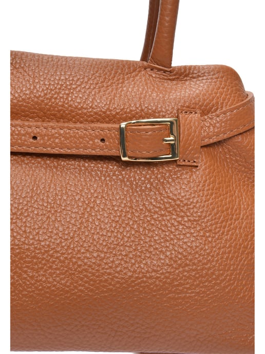 Luisa Vannini Brown Rundleer Tas - Image 3