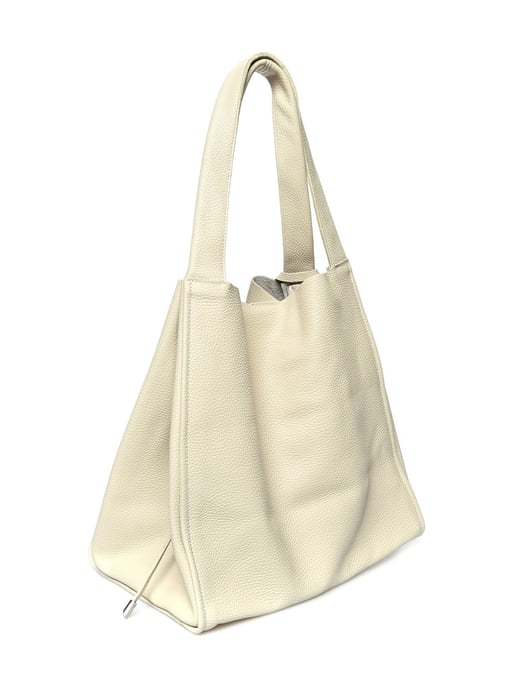 Isabella Rhea Beige Rundleer Tas - Image 2