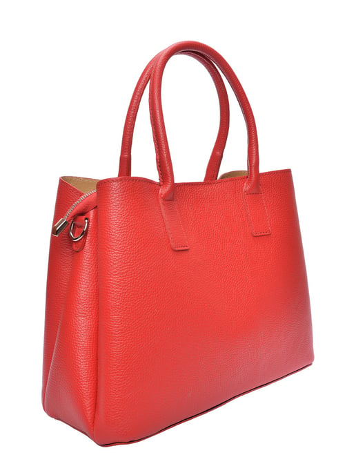 Anna Luchini Rood Rundleer Tas - Image 2