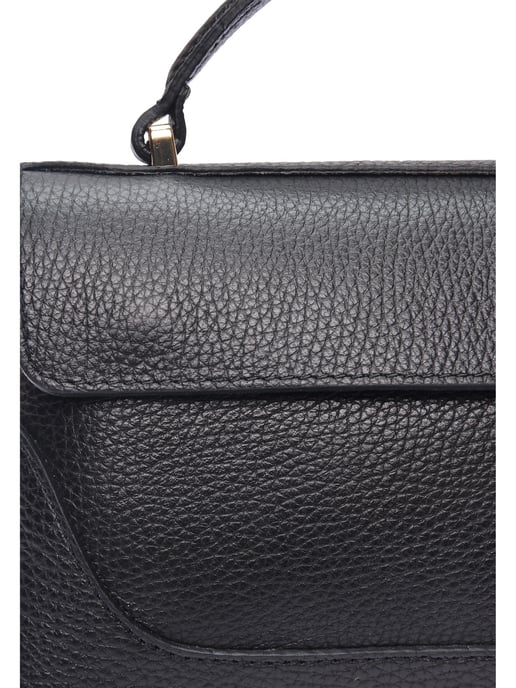Luisa Vannini Zwart Rundleer Tas - Image 3