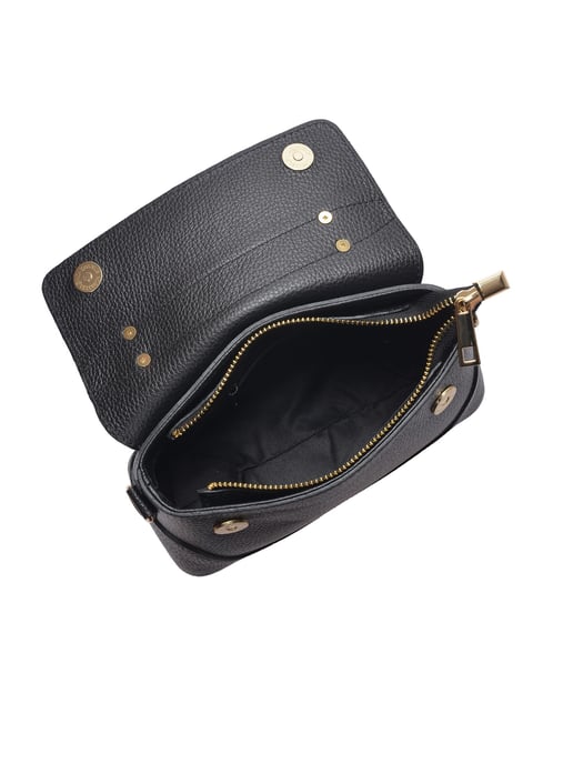 Luisa Vannini Zwart Rundleer Tas - Image 4