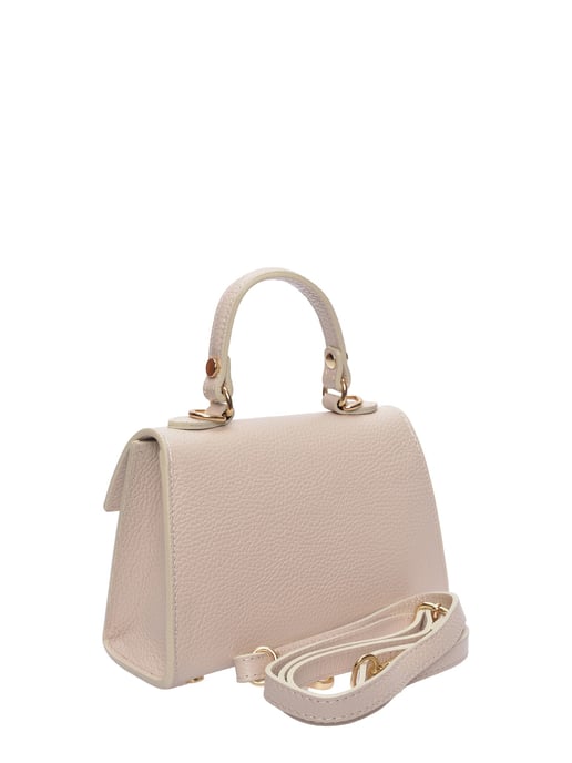Luisa Vannini Beige Rundleer Tas - Image 2