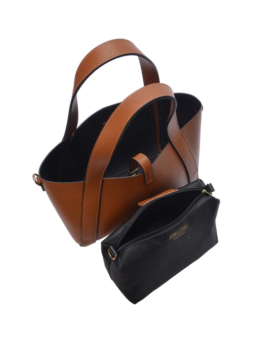 Isabella Rhea Brown Rundleer Tas - Image 4
