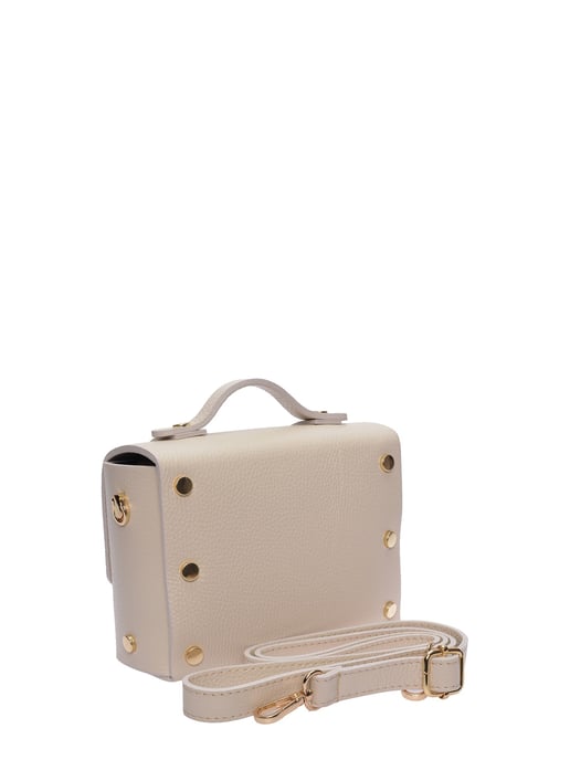 Luisa Vannini Beige Rundleer Tas - Image 2