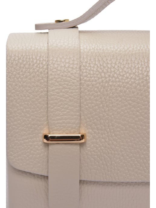 Luisa Vannini Beige Rundleer Tas - Image 3