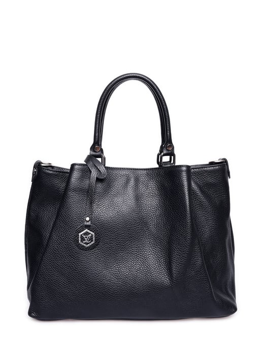 Luisa Vannini Zwart Rundleer Tas - Image 1