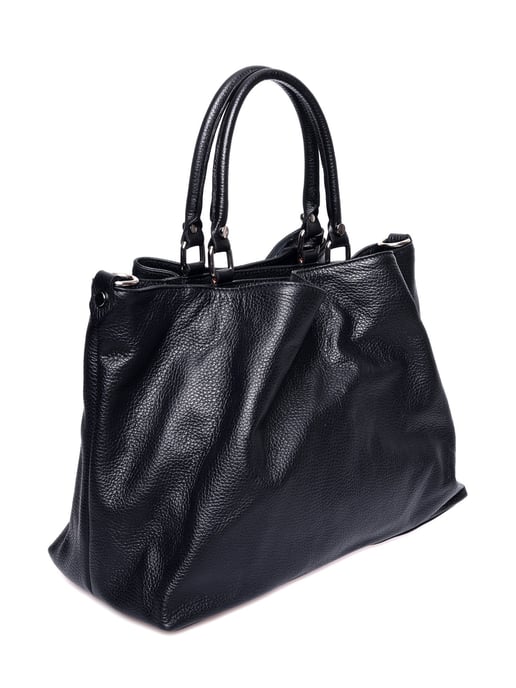 Luisa Vannini Zwart Rundleer Tas - Image 2
