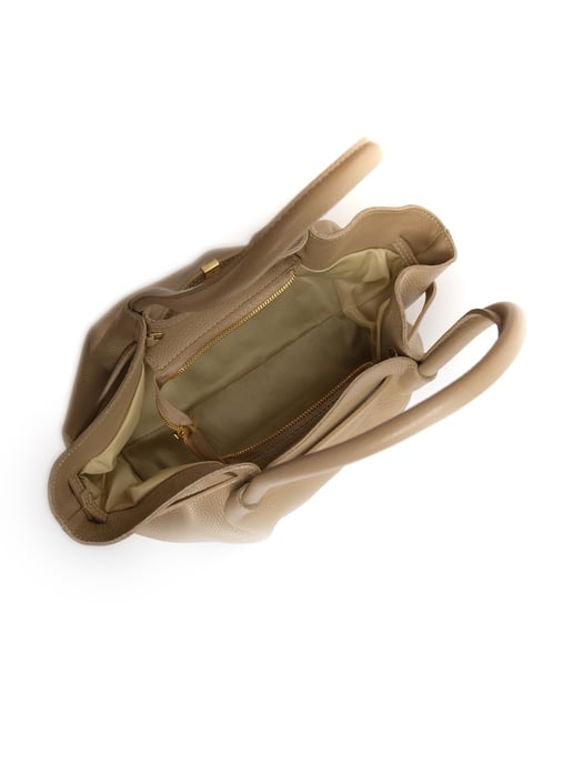 Isabella Rhea Beige Rundleer Tas - Image 4