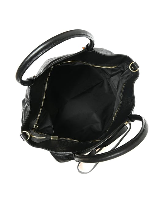 Isabella Rhea Zwart Rundleer Tas - Image 4