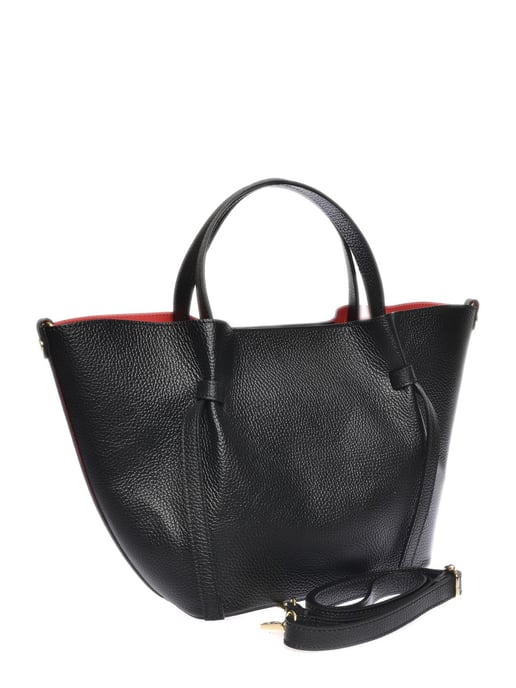 Isabella Rhea Zwart Rundleer Tas - Image 2