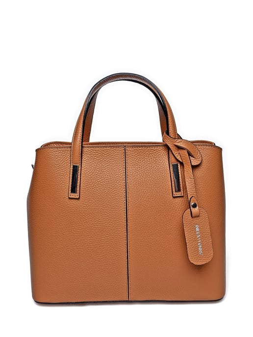 Anna Luchini Brown Rundleer Tas - Image 1