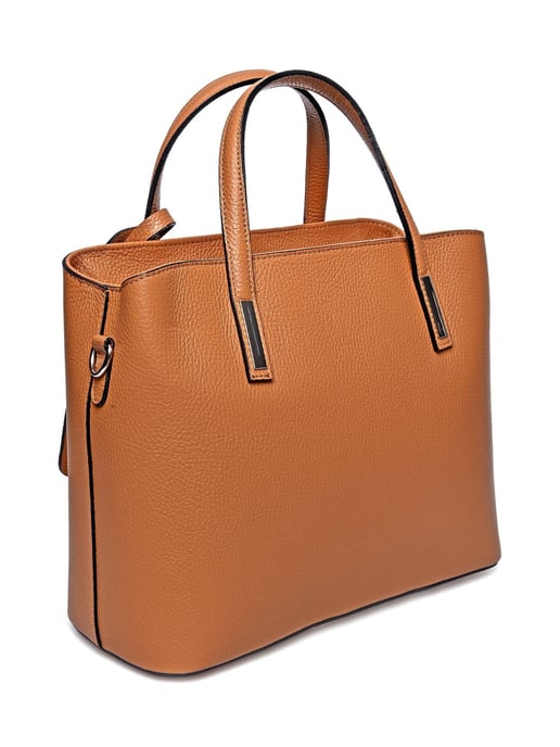 Anna Luchini Brown Rundleer Tas - Image 2