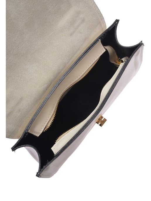 Luisa Vannini Beige Rundleer Tas - Image 4