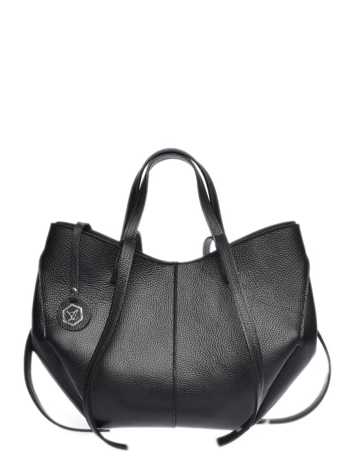 Luisa Vannini Black Leather Bag - Image 1