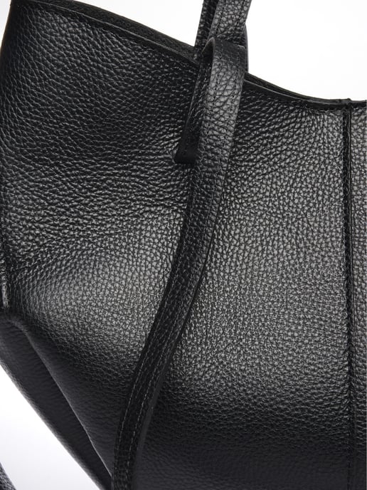 Luisa Vannini Black Leather Bag - Image 3