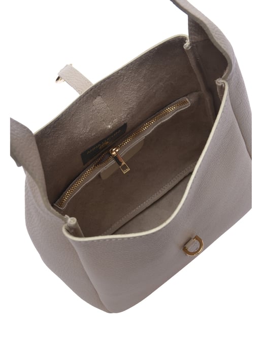 Anna Luchini Beige Rundleer Tas - Image 4