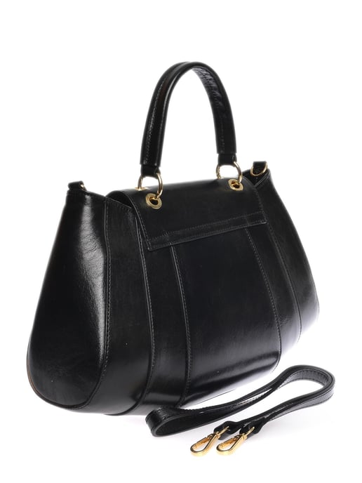 Isabella Rhea Zwart Rundleer Tas - Image 2