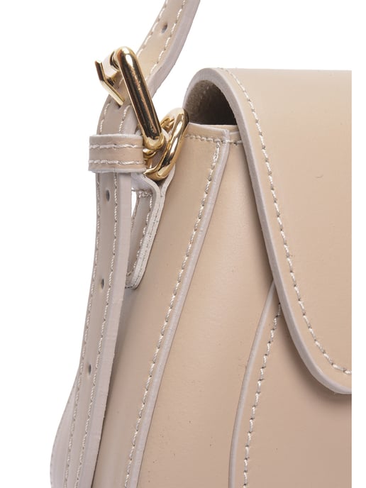 Isabella Rhea Beige Rundleer Tas - Image 3