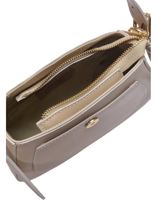 Isabella Rhea Beige Rundleer Tas - Image 4