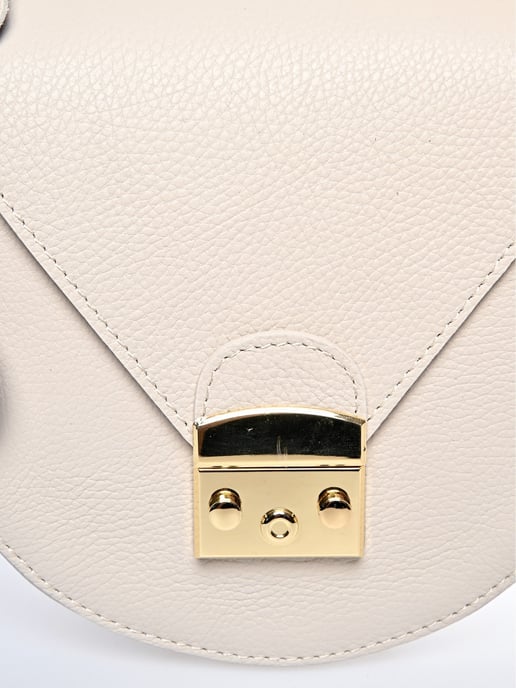 Roberta M Beige Rundleer Tas - Image 3