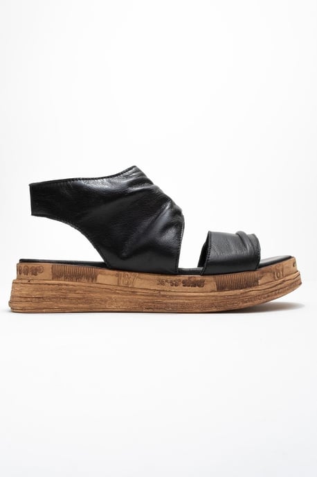 Lunas Leer Side-Zip Plat Hak Sandaal - Image 6
