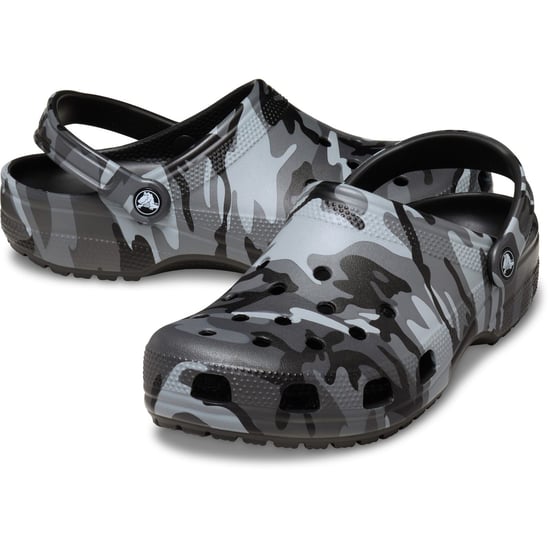 Crocs Classic Camouflage Thermoplastic Women's Black/Slate Grey Sandals - Image 3