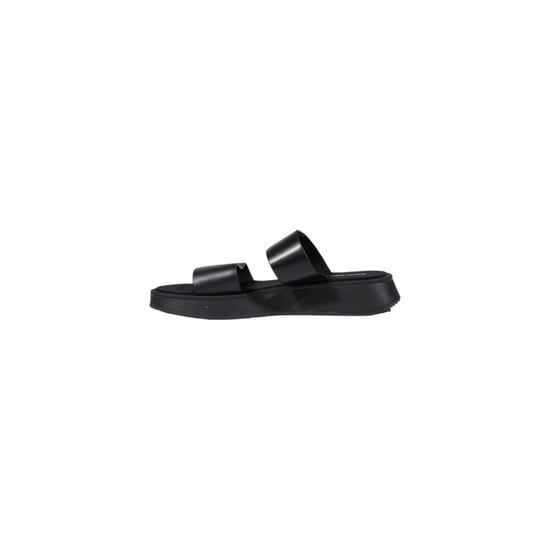 Calvin Klein Jeans Svarta Läder Platta Sandaler - Image 3