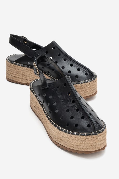 Fraga Läder Kilklack Sandal - Image 2