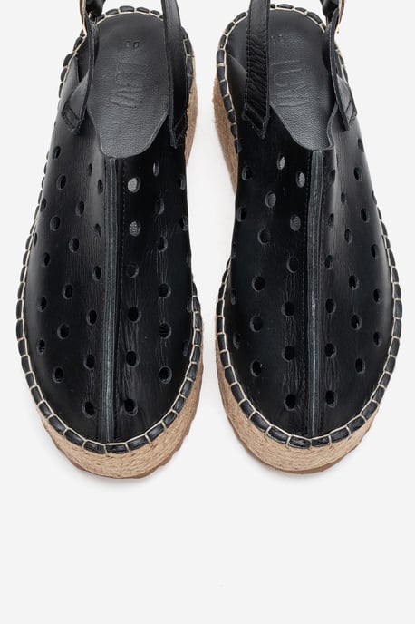 Fraga Läder Kilklack Sandal - Image 3