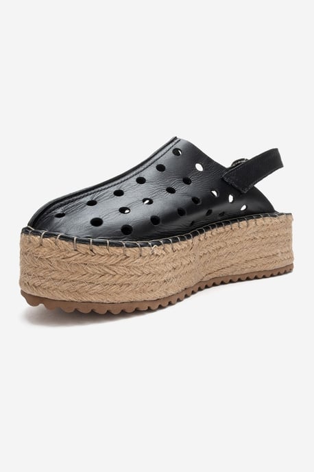 Fraga Läder Kilklack Sandal - Image 4