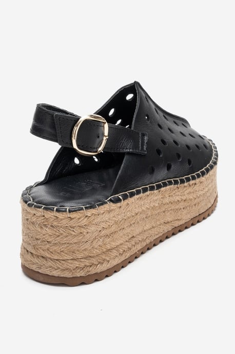 Fraga Läder Kilklack Sandal - Image 5