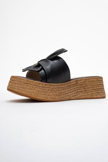 Shara Braided Bow & Bee Spänne Platå Sandal - Image 4