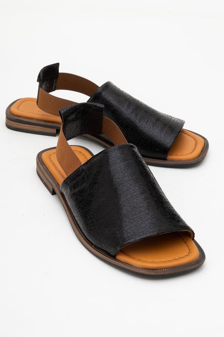 Fuela Läder Elastic Platt Sandaler (Women) - Image 2