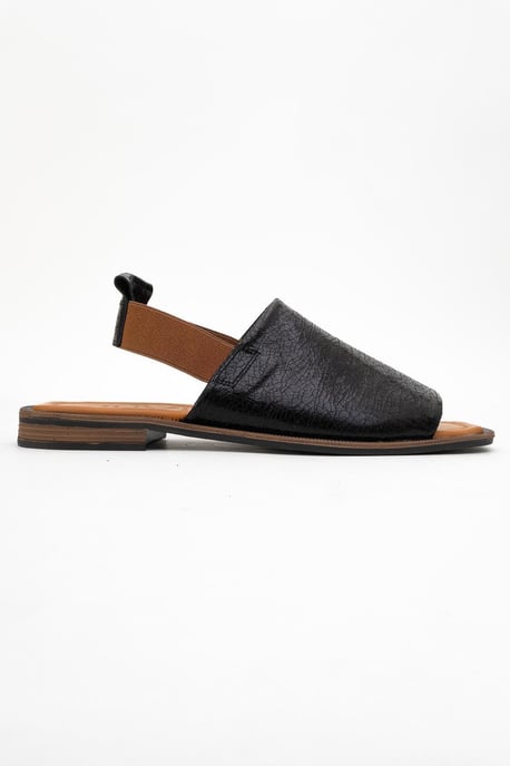 Fuela Läder Elastic Platt Sandaler (Women) - Image 3