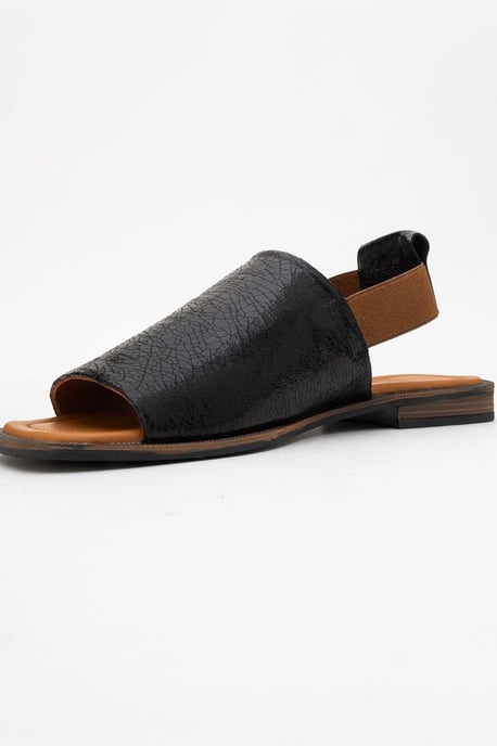 Fuela Läder Elastic Platt Sandaler (Women) - Image 4