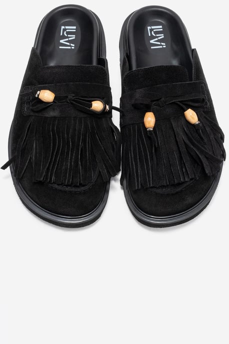 Carol Tassel Leather Mule - Image 2