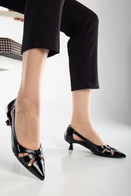 Sidal Kitten Heel Leren Pumps (Dames) - Image 3