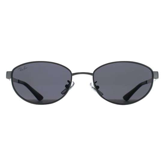 Ray-Ban Oval Womens Polished Silver Dark Grey RB3774D - Image 1