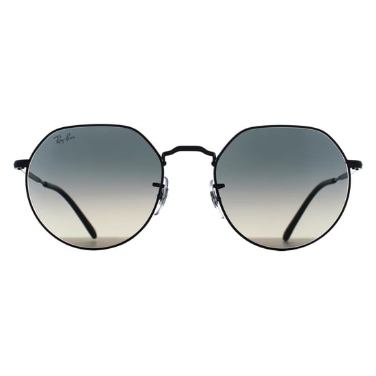 Ray-Ban Round Unisex Polished Black Grey Gradient RB3565 Jack - Image 1