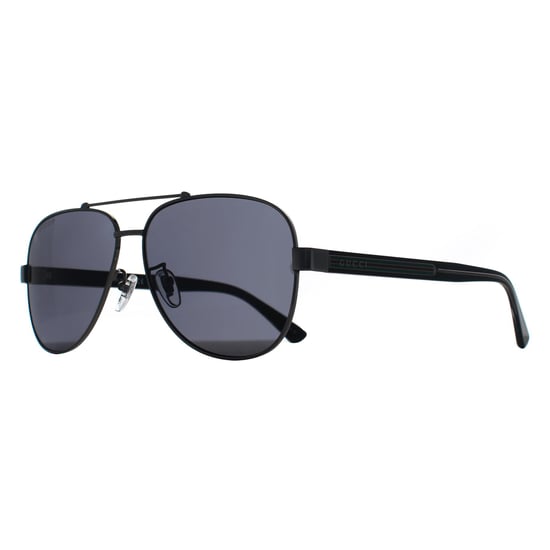 Gucci Aviator Mens Shiny Ruthenium Grey Mirror Polarized GG0528S - Image 2