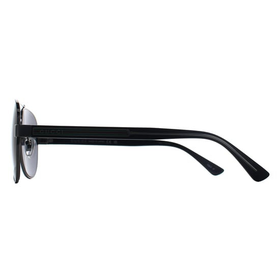 Gucci Aviator Mens Shiny Ruthenium Grey Mirror Polarized GG0528S - Image 3