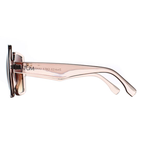 Atum Square Womens Shiny Transparent Beige Brown Gradient Zouk - Image 3