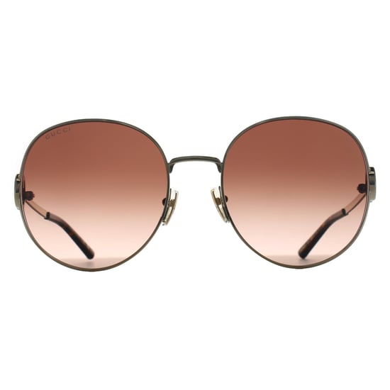 Gucci Round Womens Gold Brown Gradient GG2047S - Image 1