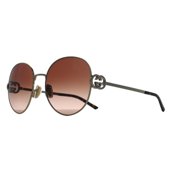 Gucci Round Womens Gold Brown Gradient GG2047S - Image 2