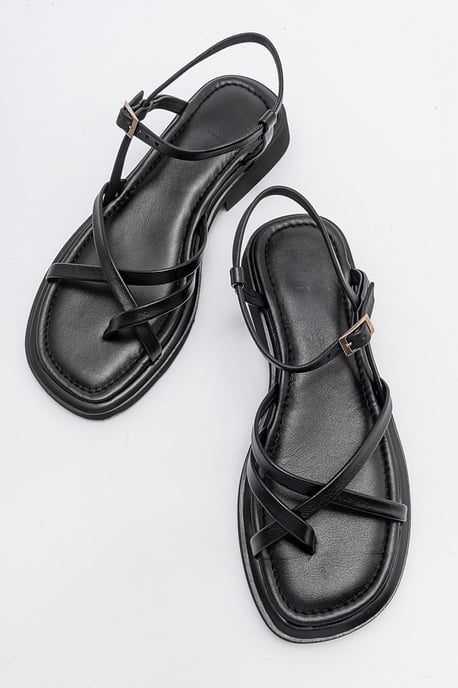 Antas Met bandjes Leer Plat Sandalen (Women) - Image 3