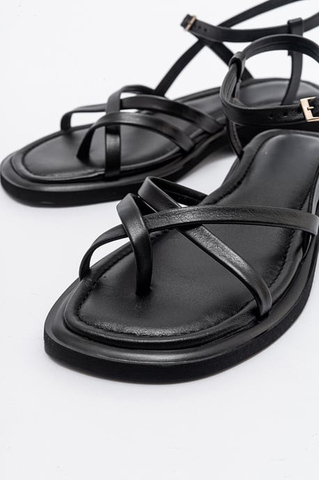 Antas Met bandjes Leer Plat Sandalen (Women) - Image 4