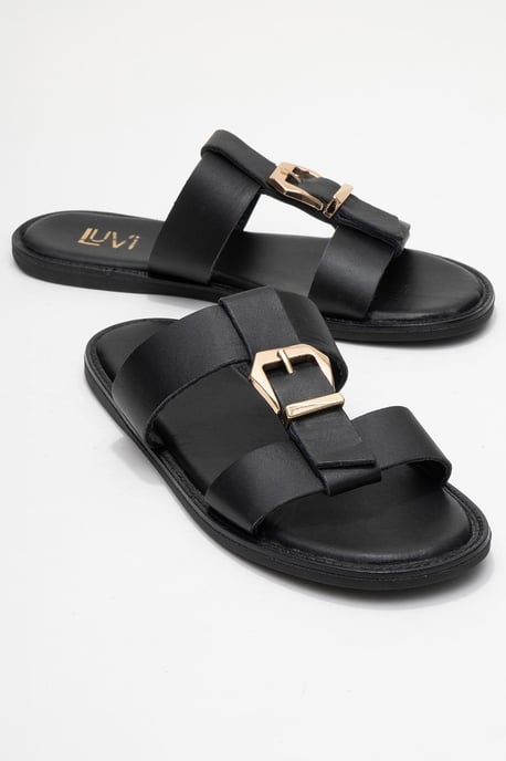 Sveta Läder Med Spänne Sandal (Women) - Image 2