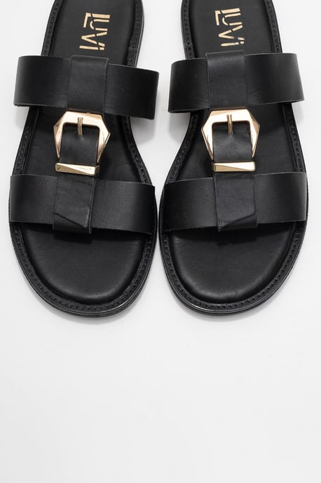 Sveta Läder Med Spänne Sandal (Women) - Image 3